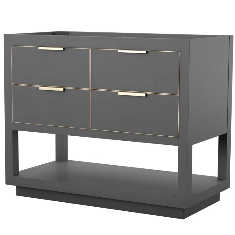 Avanity Allie-V42 Allie 42" Single Free Standing Wood Vanity Cabinet Only - Gold