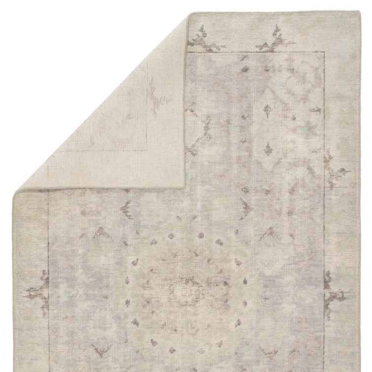 Wool Southwestern Area Rug in Gray