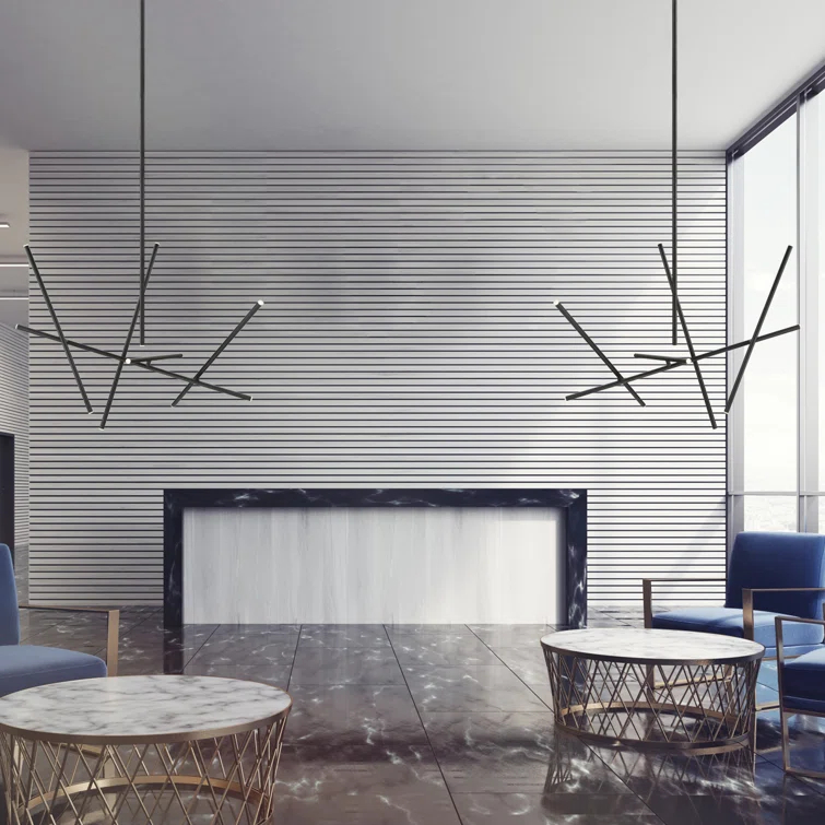 Crossroads 10 - Light Dimmable LED Sputnik Modern Linear Chandelier