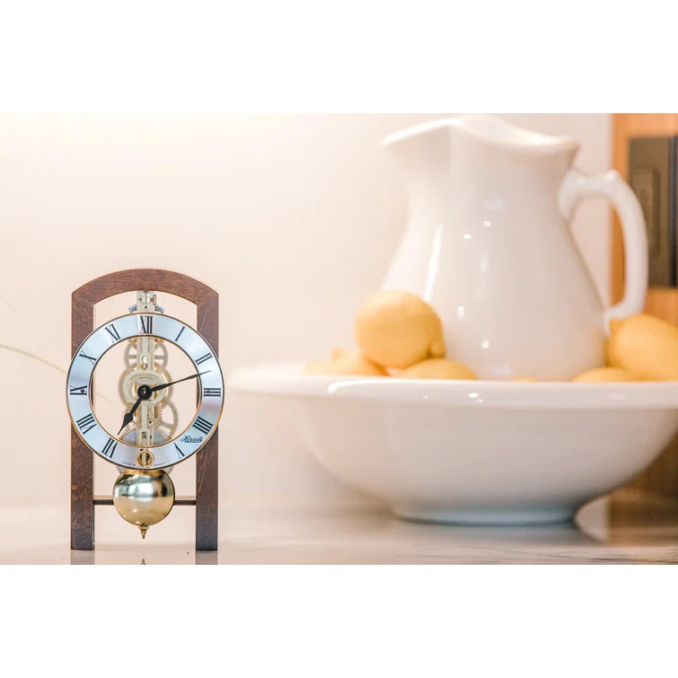 Patterson Walnut Mechanical Mantel Clock