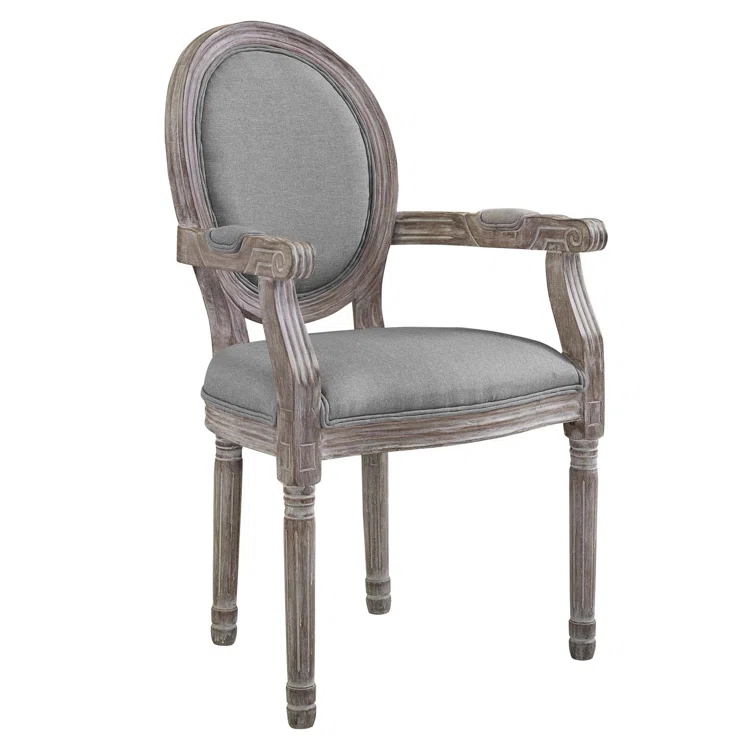 The Gray Barn Wild Hen Upholstered Fabric and Wood Dining Armchairs (Set of 4) by Modway