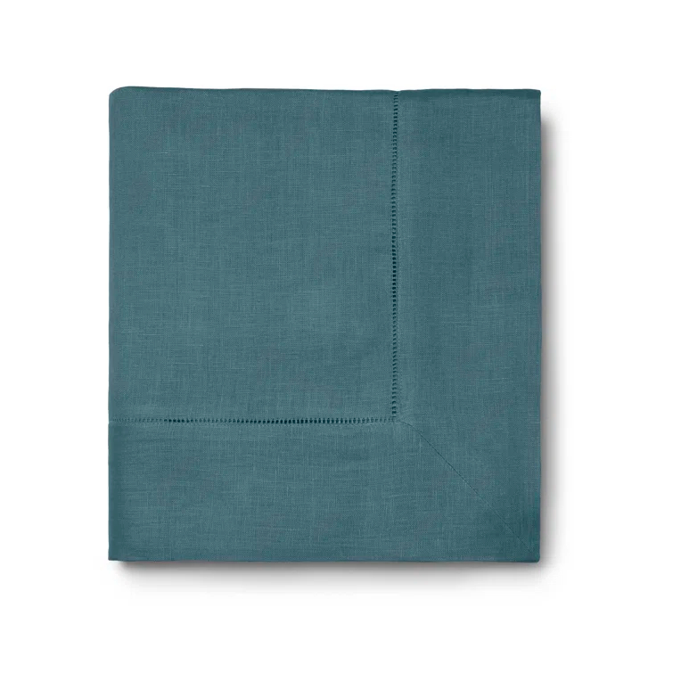 Peacock Blue 66" x 106" Luxurious Fabric Tablecloth