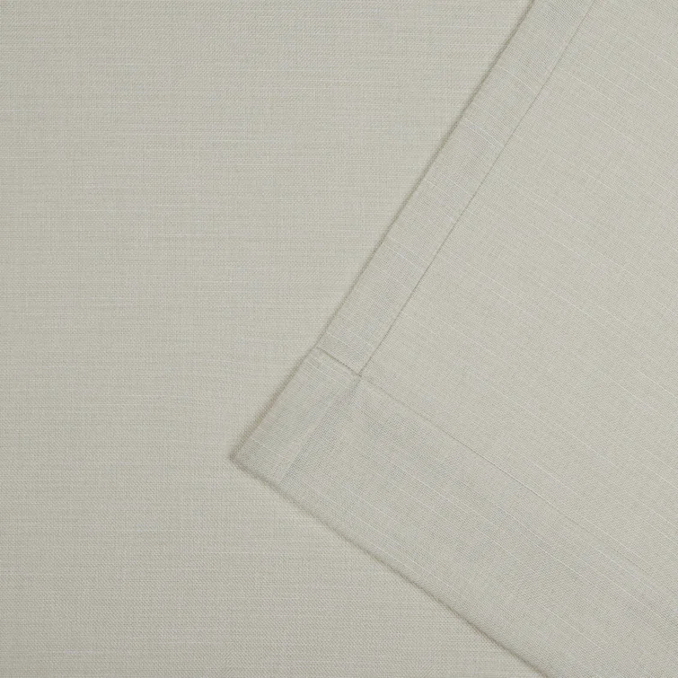 Nicole Miller Nicole Miller Faux Linen Slub Textured Hidden Tab/Rod Pocket Top Light Filtering Curtain Panel Pair (Set of 2)