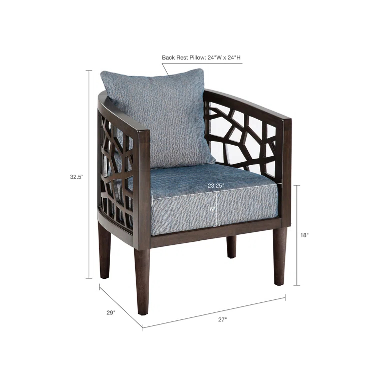 Pierre 27" W Polyester Barrel Chair