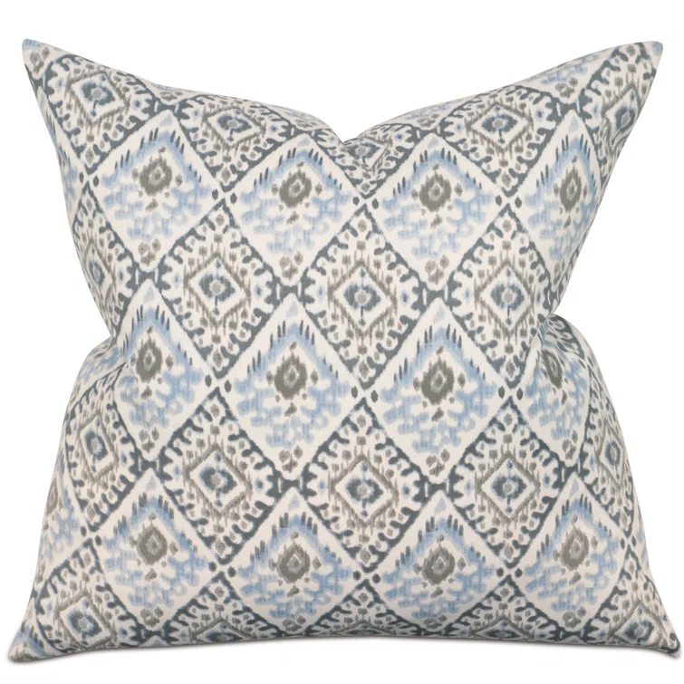 Ikat Cotton Throw Pillow