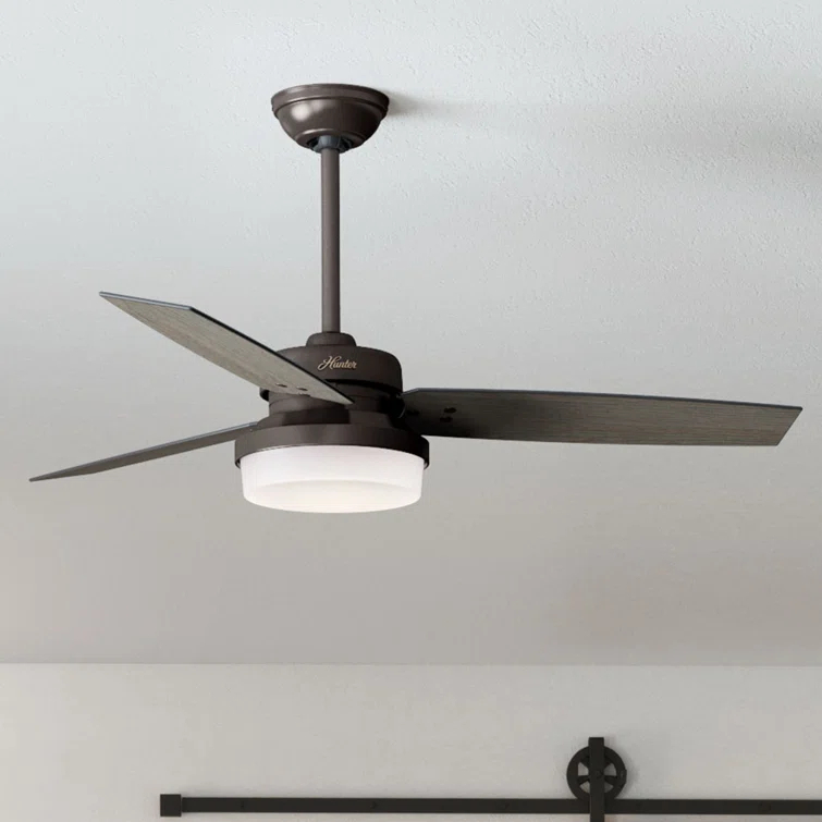Hunter Fan 52" Sentinel 3 -Blade Standard Ceiling Fan with Remote Control and Light Kit Included