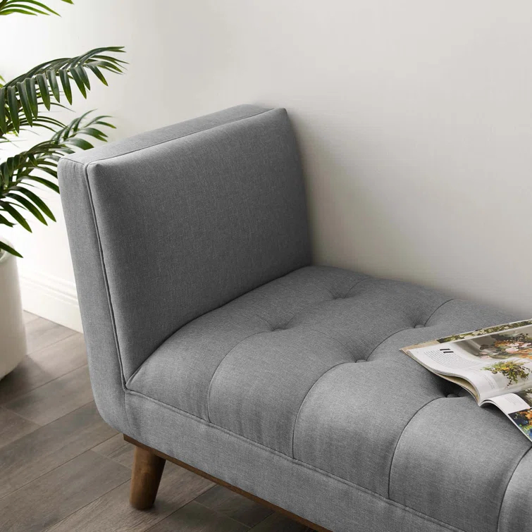 Modway Haven Tufted Button Upholstered Fabric Accent Bench