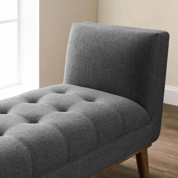 Modway Haven Tufted Button Upholstered Fabric Accent Bench