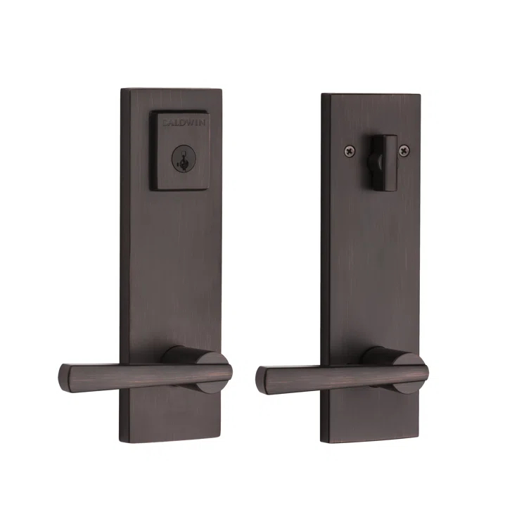 Prestige Complete Entry Lever Set with Single Cylinder Deadbolt and Door Lever