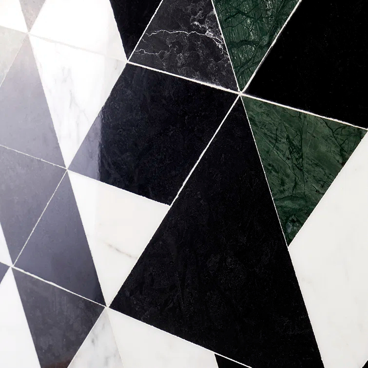 Prisma 7.75" x 13.5" Geometric Marble Mosaic Wall & Floor Tile (0.73 Sq. Ft. / Sheet)