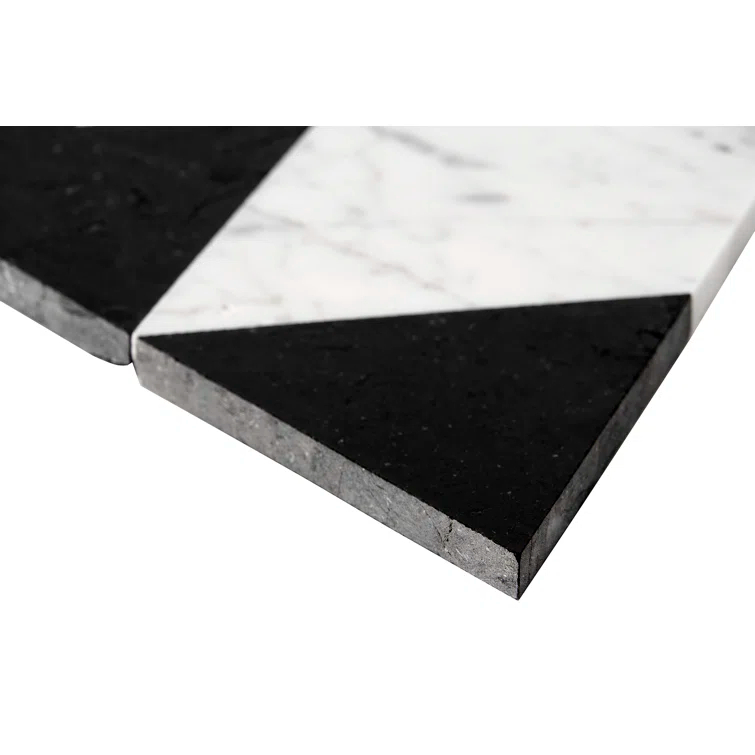 Prisma 7.75" x 13.5" Geometric Marble Mosaic Wall & Floor Tile (0.73 Sq. Ft. / Sheet)