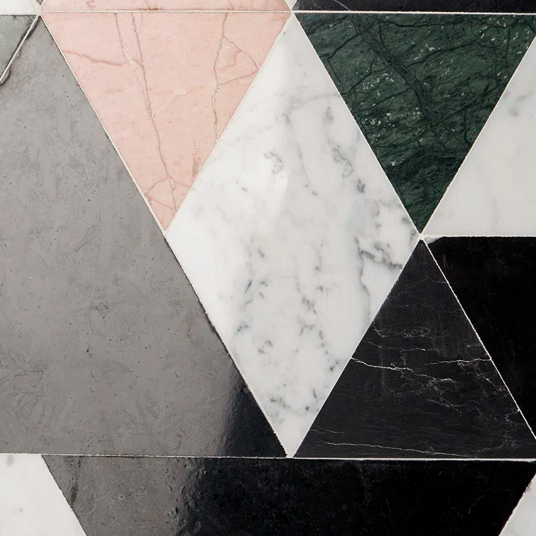 Prisma 7.75" x 13.5" Geometric Marble Mosaic Wall & Floor Tile (0.73 Sq. Ft. / Sheet)