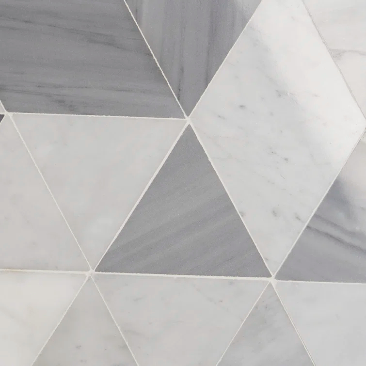 Prisma 7.75" x 13.5" Geometric Marble Mosaic Wall & Floor Tile (0.73 Sq. Ft. / Sheet)