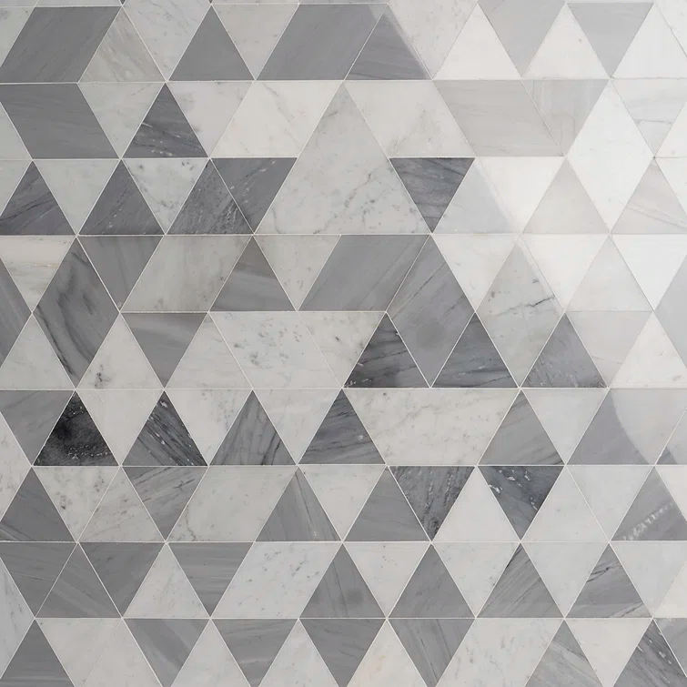Prisma 7.75" x 13.5" Geometric Marble Mosaic Wall & Floor Tile (0.73 Sq. Ft. / Sheet)