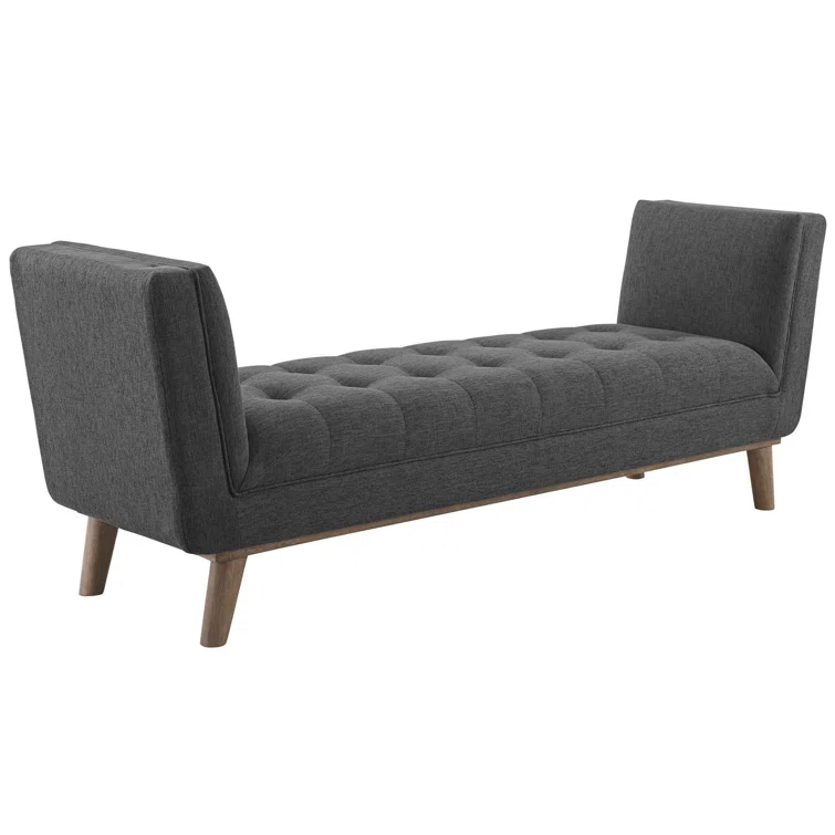 Modway Haven Tufted Button Upholstered Fabric Accent Bench