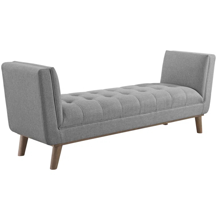 Modway Haven Tufted Button Upholstered Fabric Accent Bench