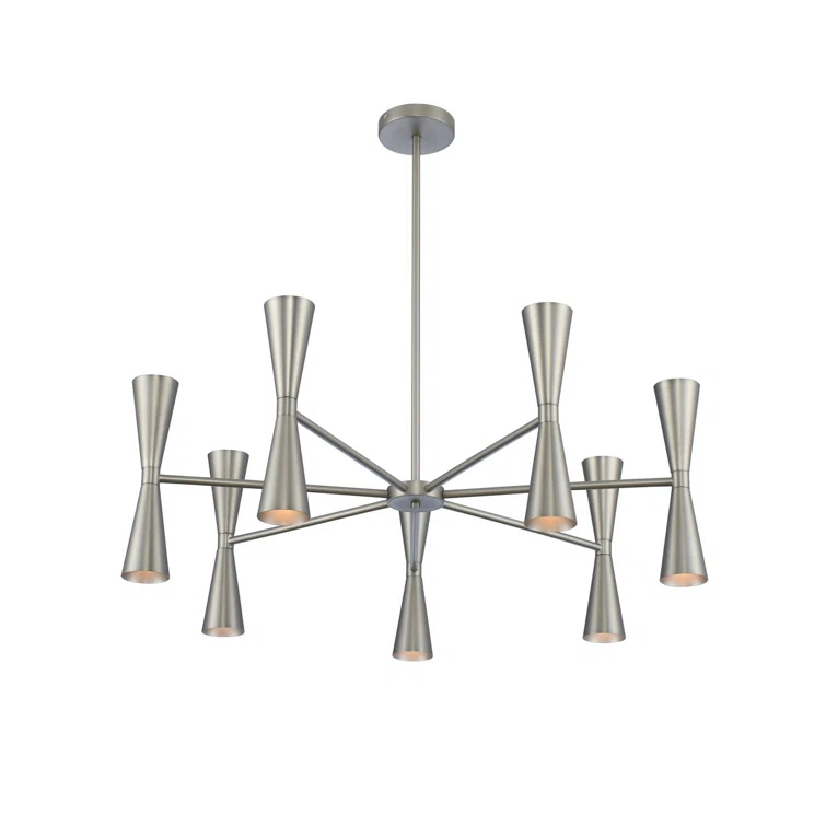 Milo 14 - Light Steel Dimmable Sputnik Sphere Chandelier