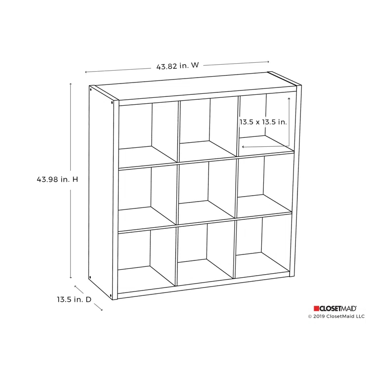 43.98" H x 43.82" W Decorative Cube Bookcase