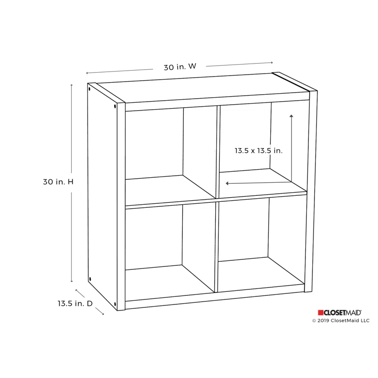 30" H x 30" W Decorative Cube Bookcase