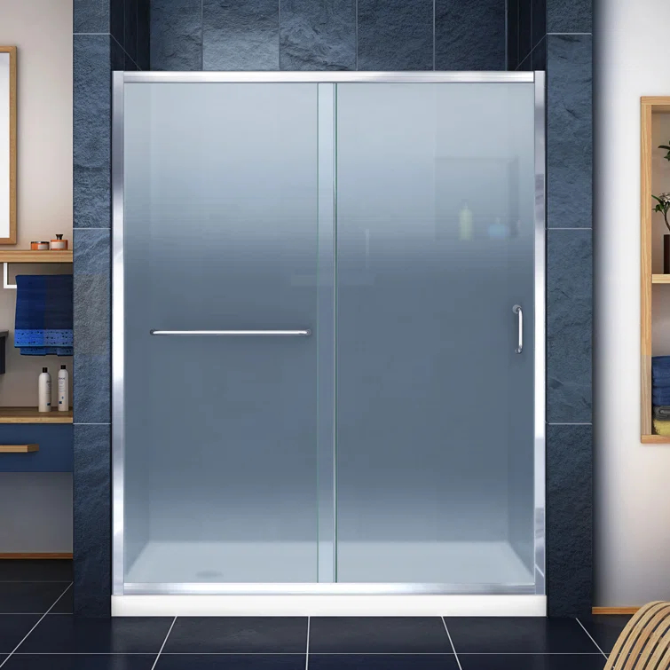 Infinity-Z 60" W x 74.75" H Framed Sliding Shower Kit