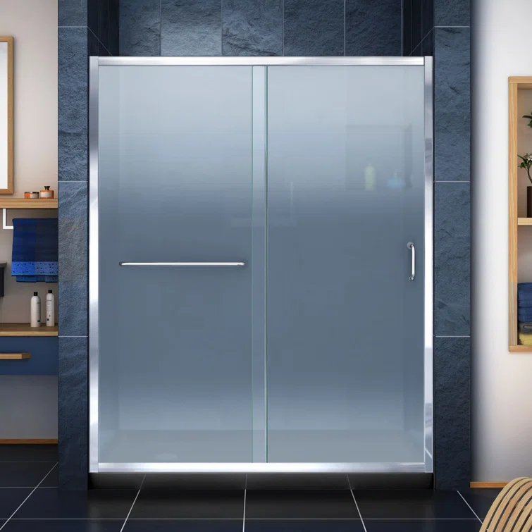 Infinity-Z 60" W x 74.75" H Framed Sliding Shower Kit