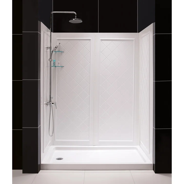 Visions 60" x 30" x 76.75" Sliding Frameless Shower Door