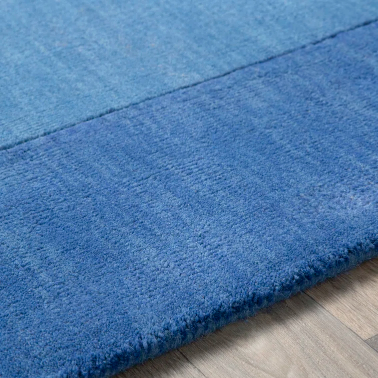 Mystique Hand Loomed Wool Area Rug in Dark Blue