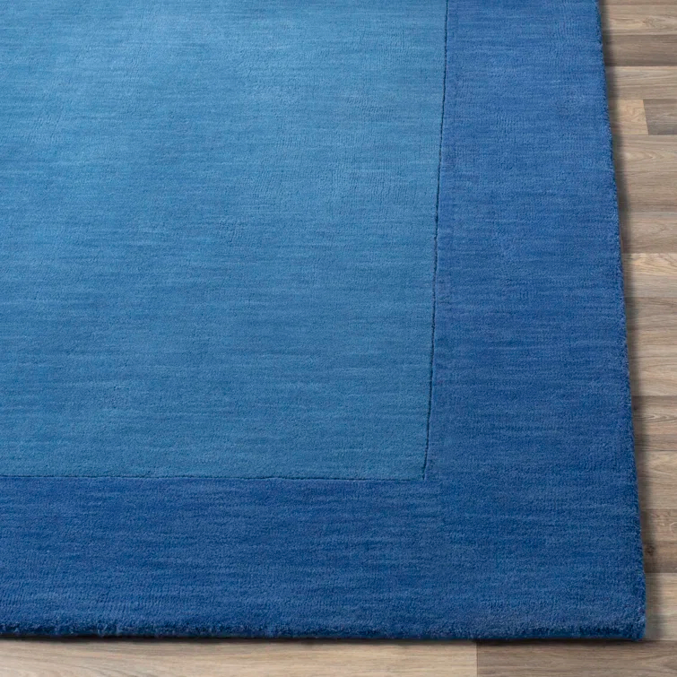 Mystique Hand Loomed Wool Area Rug in Dark Blue