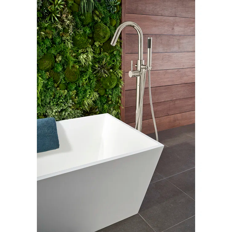 Single Handle Floor Mounted Freestanding Tub Filler Trim