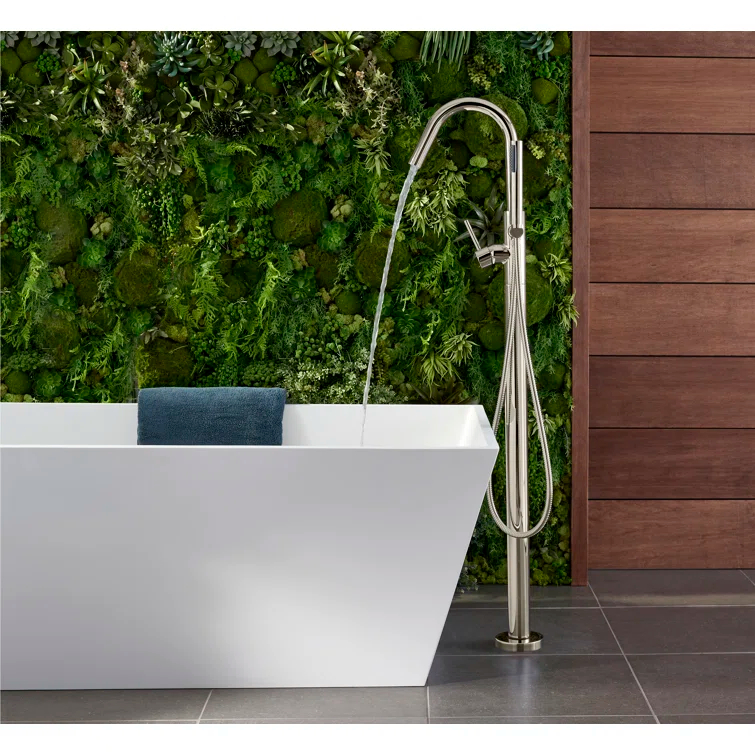 Single Handle Floor Mounted Freestanding Tub Filler Trim