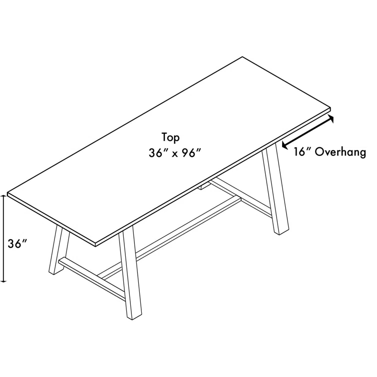 Midtown Solid Wood Breakroom Table