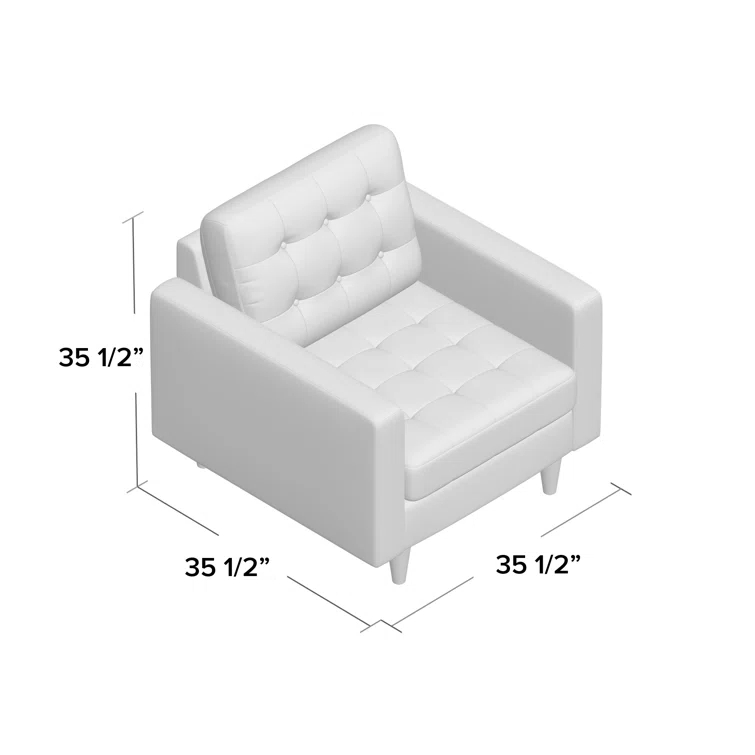 Modway Empress' Mid Century Tufted Arm Chairs