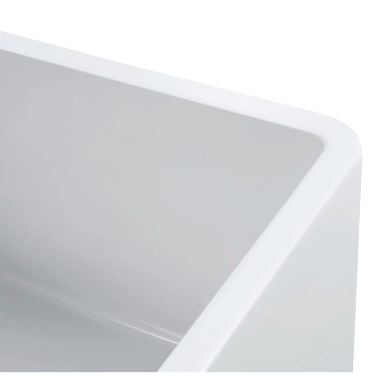 Sutton Place Fireclay 32.99" L x 18.11" W Farmhouse Kitchen Sink