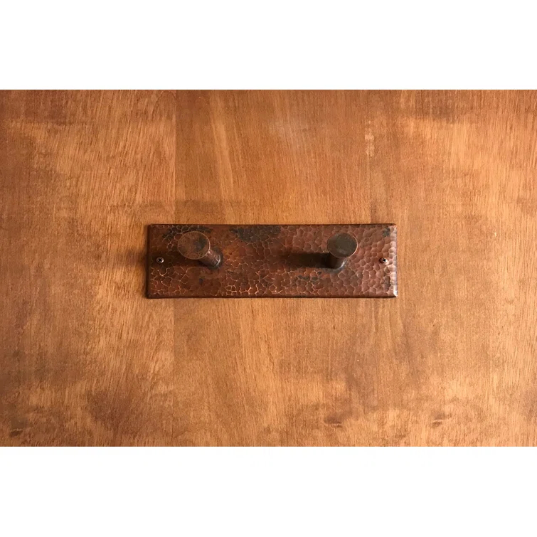 Hammered Copper Double Robe/Towel Hook