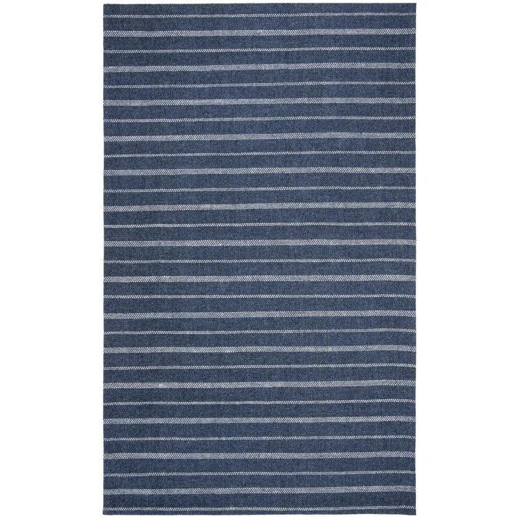 Miles Lauren Ralph Lauren Hand Woven Wool, Viscose Striped Rug