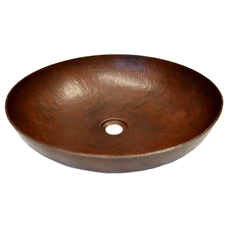 Maestro Copper Circular Vessel Bathroom Sink