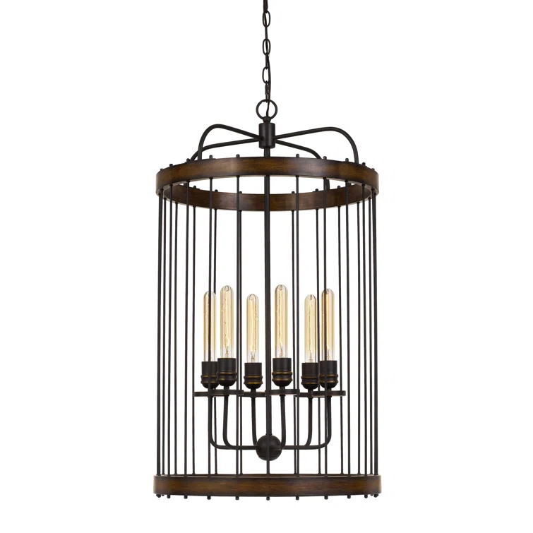 Trosky 6 - Light Dimmable Lantern Drum Chandelier