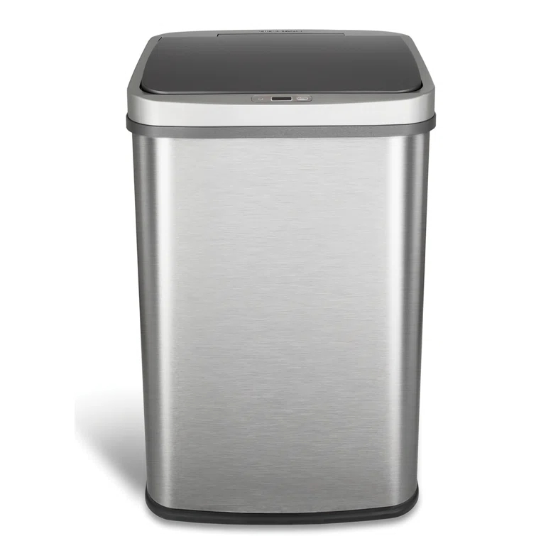 Nine Stars 13.2 Gallon Stainless Steel Motion Sensor Trash Can