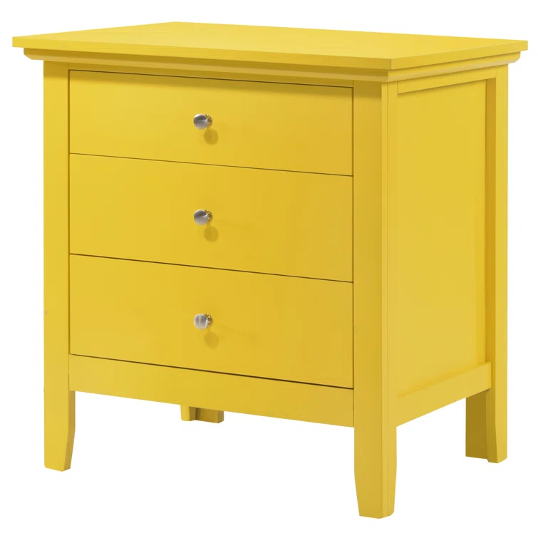 Hammond 3 - Drawer Nightstand Bed Side Table Wood Nightstand Small Bedside Table And Dresser