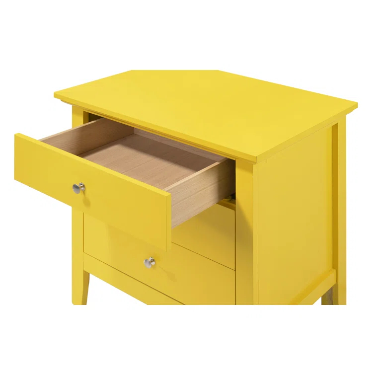 Hammond 3 - Drawer Nightstand Bed Side Table Wood Nightstand Small Bedside Table And Dresser