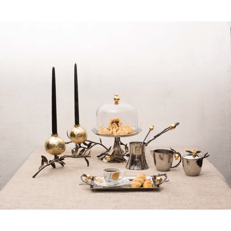 Rustic Oxidized Bronze and Stainless Steel Coffee Serving Set