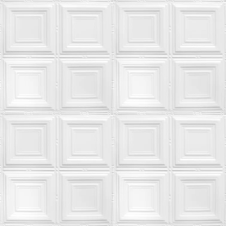 American Tin Ceilings American Tin Cellings Pattern #1 24 x 24 inch Metal Tin Nail-Up Ceiling Tiles (Set of 5) (Covers 20 sq. ft) (Set of 5)