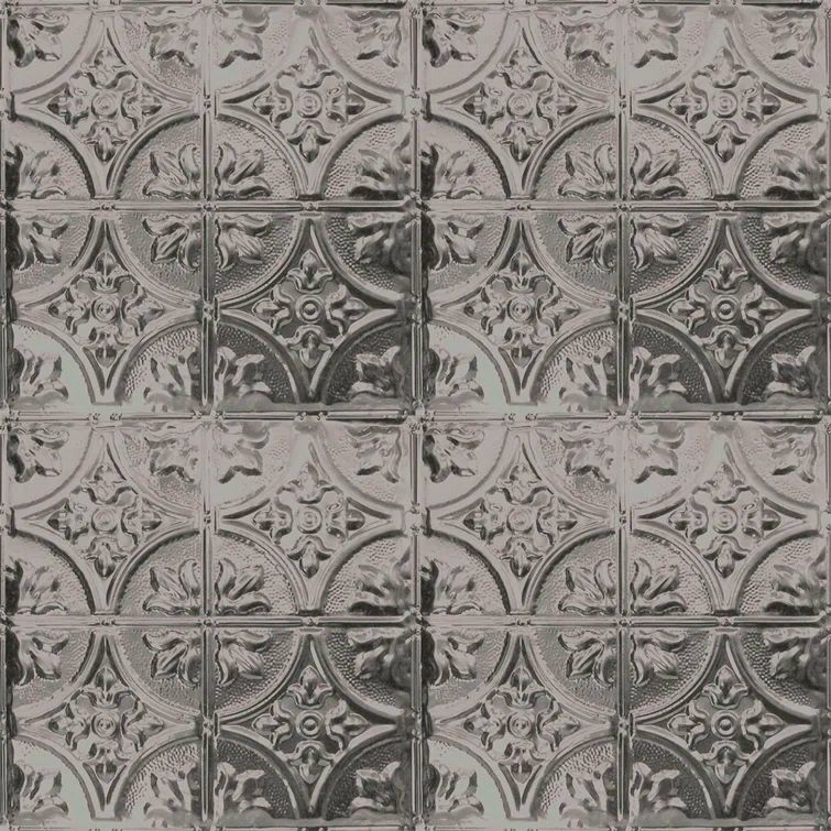American Tin Ceilings American Tin Ceilings Pattern #2 24 x 24 inch Metal Tin Nail-Up Ceiling Tiles (Set of 5) (Covers 20 sq. ft) (Set of 5)