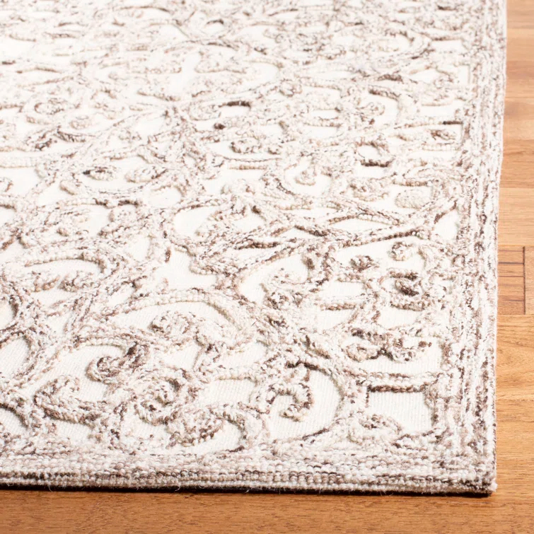 Sarina Trace Hand Tufted Wool And Cotton With Latex Geometric Rug