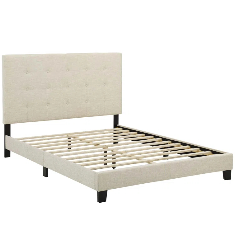 Modway Melanie Tufted Button Upholstered Fabric Platform Bed