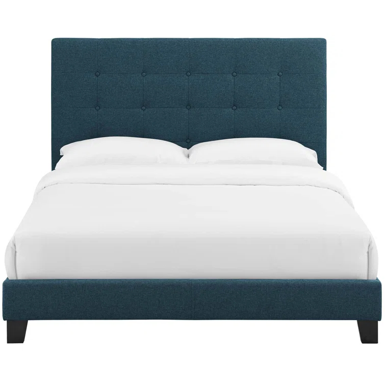 Modway Melanie Tufted Button Upholstered Fabric Platform Bed