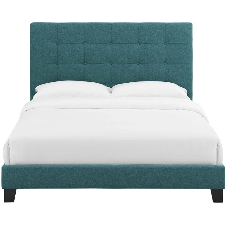 Modway Melanie Tufted Button Upholstered Fabric Platform Bed