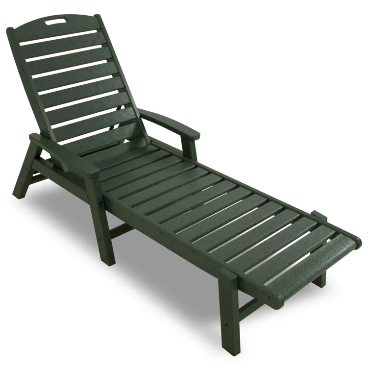 Yacht Club Chaise with Arms - Stackable