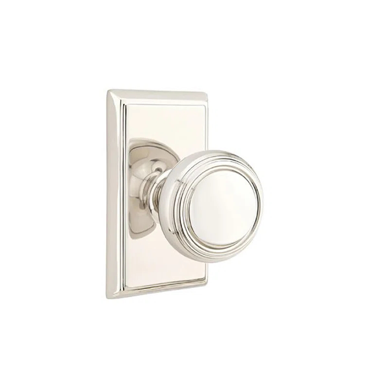 Emtek Privacy Knobset w/ Rectangular Rosette and Norwich Knob