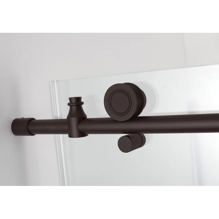 Coraline XL 56" W x 80" H Single Sliding Frameless Shower Door